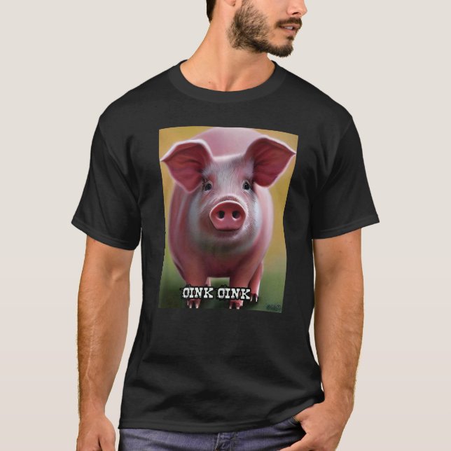 Niedliches Schweinefleisch Oink Oink 18 T-Shirt (Vorderseite)