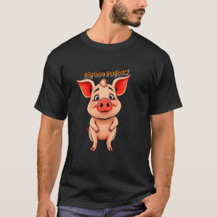 Niedliches Schweinefleisch Perfekter Cartoon Schwe T-Shirt