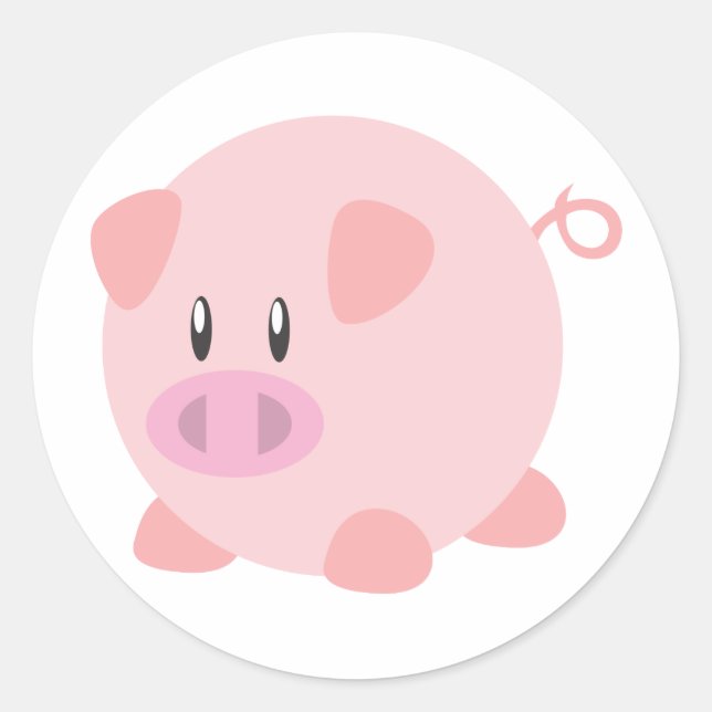 Niedliches Schweinefleisch, Shirt, Shirts, Schwein Runder Aufkleber (Vorderseite)