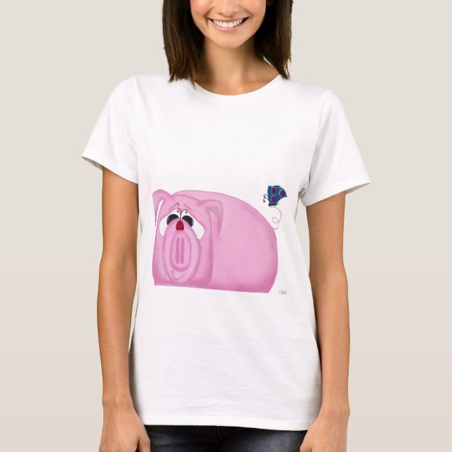 Niedliches Schweinefleisch und schöne Freunde T-Shirt (Vorderseite)