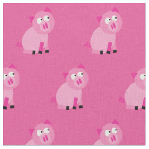 Niedliches Schweinekid Baby Kinderzimmer Farm Pigg Stoff