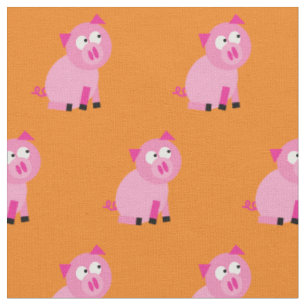 Niedliches Schweinekid Baby Kinderzimmer Farm Pigg Stoff
