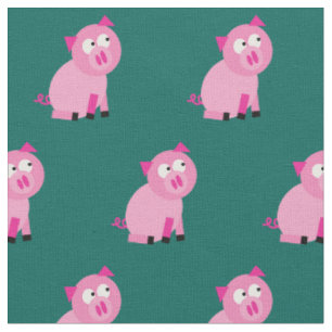 Niedliches Schweinekid Baby Kinderzimmer Farm Schw Stoff