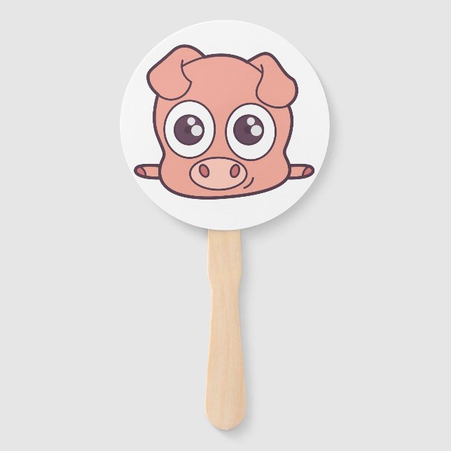 Niedliches Schweineklima Fächer (Vorderseite)