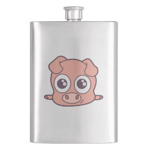 Niedliches Schweineklima Flachmann