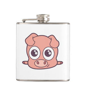 Niedliches Schweineklima Flachmann