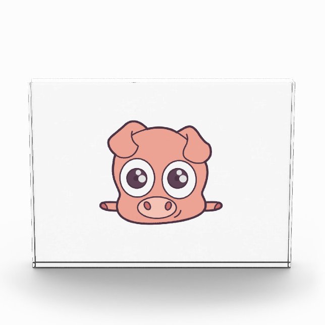 Niedliches Schweineklima Fotoblock (Vorderseite)