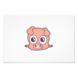 Niedliches Schweineklima Fotodruck