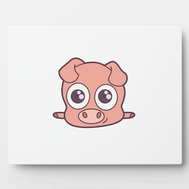 Niedliches Schweineklima Fotoplatte (Vorderseite)
