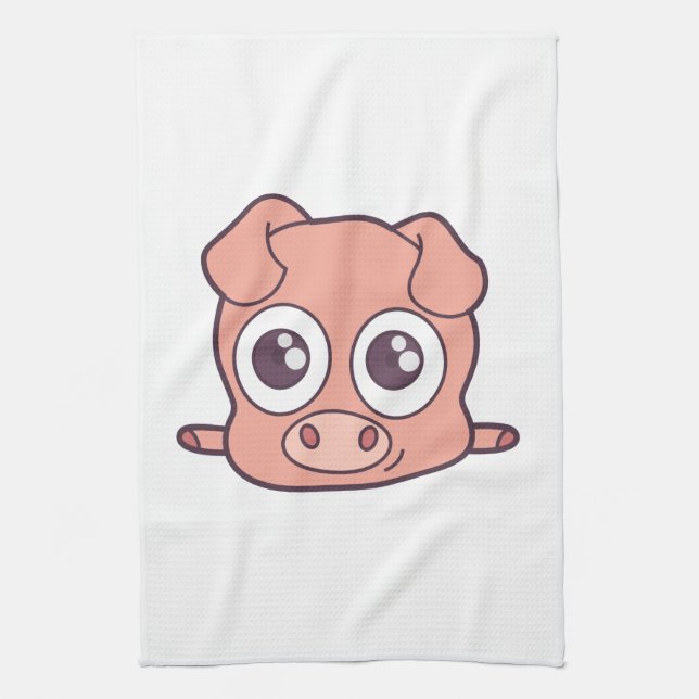 Niedliches Schweineklima Geschirrtuch (Vertikal)