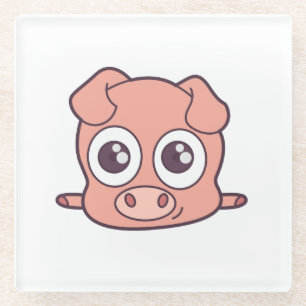 Niedliches Schweineklima Glasuntersetzer