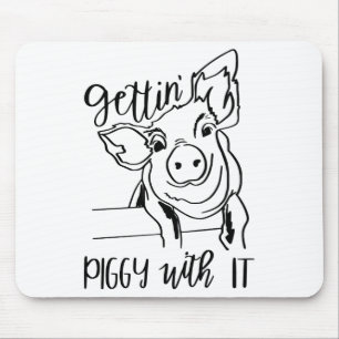 Niedliches Schweinesassy-Bauer Zuchtland Mousepad