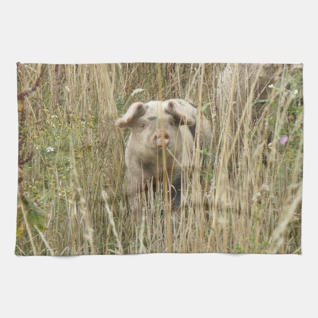 Niedliches Schweinetuch Handtuch (Horizontal)
