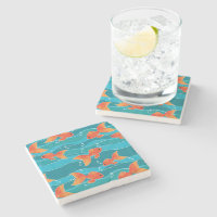 Niedliches Schwimmen Goldfish & Wassermuster