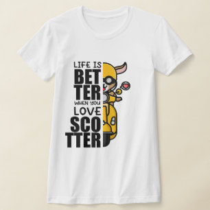 Niedliches Scooter-Goat-Design T-Shirt