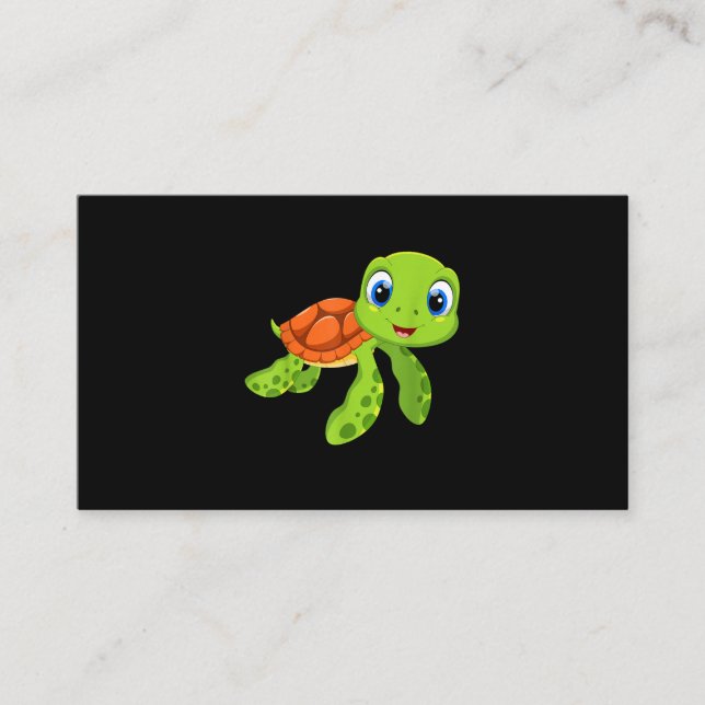 Niedliches Sea Baby Turtle Geschenk Visitenkarte (Vorderseite)