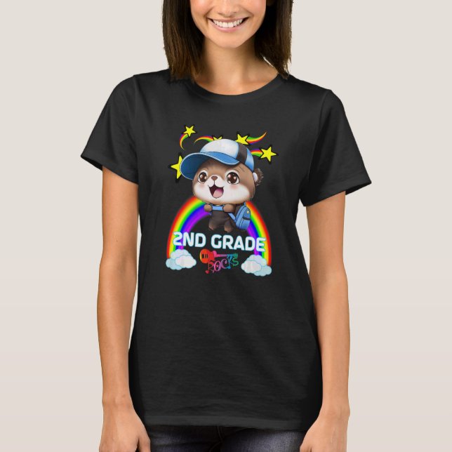 Niedliches Sea Otter Backpack Baseball Cap 2ND GRA T-Shirt (Vorderseite)