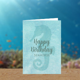 Niedliches Seepferd Happy Birthday Card Karte