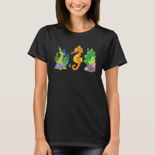Niedliches Seepferd Unterwasser Fischaquarium Lieb T-Shirt