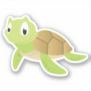 Niedliches Seetier, Schildkröte Aufkleber