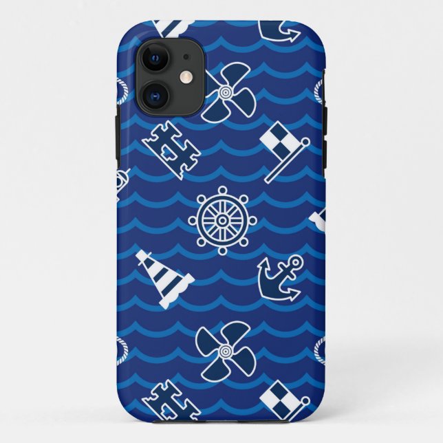 Niedliches Seewellen-Muster Case-Mate iPhone Hülle (Rückseite)
