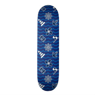 Niedliches Seewellen-Muster Skateboard