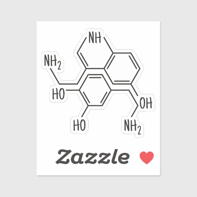 Niedliches Serotonin Aufkleber (Blatt)