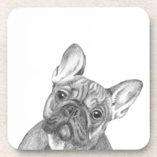 Niedliches Set der französischen Bulldogge von 6 Untersetzer