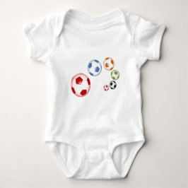 Niedliches Set der Fußballbälle Baby Strampler