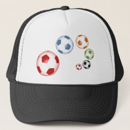 Niedliches Set der Fußballbälle Truckerkappe