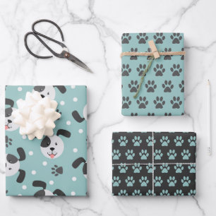 Niedliches Set zum Umblättern von Hunden und Pfeil Geschenkpapier Set