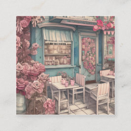 Niedliches Shabby Chic Quadratische Visitenkarte