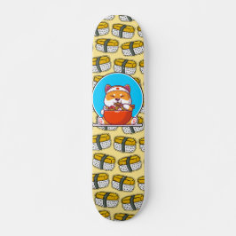 Niedliches shiba-inu Sushi-Muster Skateboard