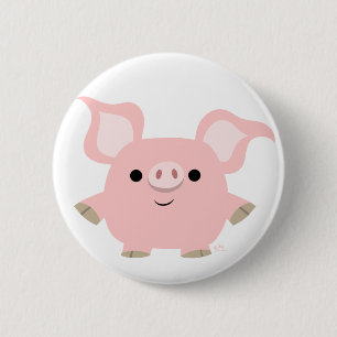 Niedliches Shorty-Cartoon-Pig-Button-Abzeichen Button