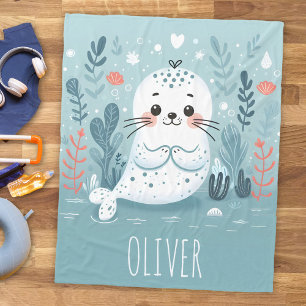 Niedliches Siegel Fleecedecke