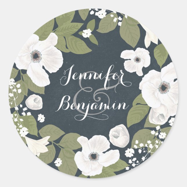 niedliches Siegel oder danke Gastgeschenk Hochzeit Runder Aufkleber (Vorderseite)