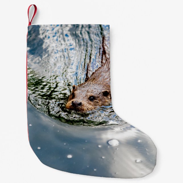 NIEDLICHES SIEGEL SCHWIMMEN KLEINER WEIHNACHTSSTRUMPF (Vorderseite)