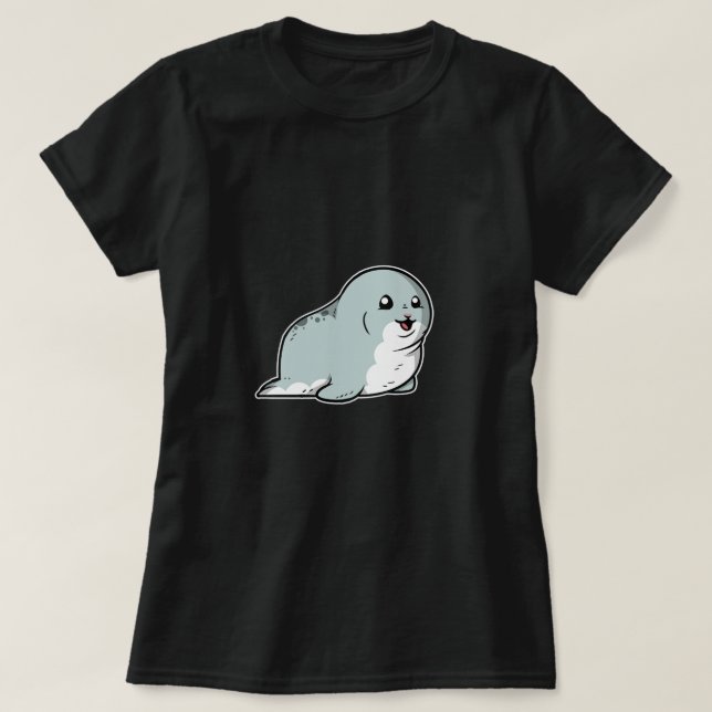 Niedliches Siegel T-Shirt (Design vorne)