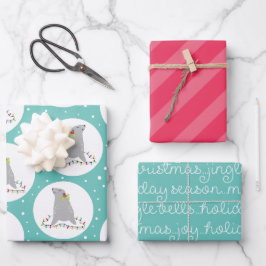 Niedliches Siegel Weihnachten Geschenkpapier Set