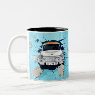 Niedliches Silber- und Blauer Klassiker Zweifarbige Tasse