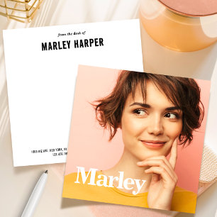 Niedliches Simple Fun Beruflich Stationery Foto Mitteilungskarte