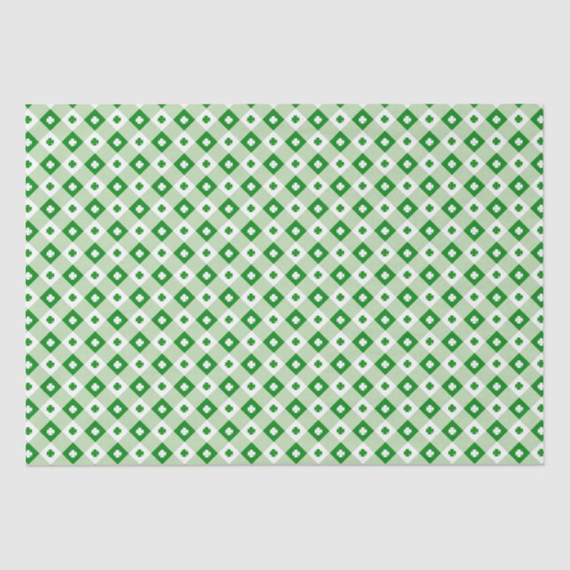 Niedliches Simple St Patrick's Lucky Clover Green  Seidenpapier (Vorderseite)