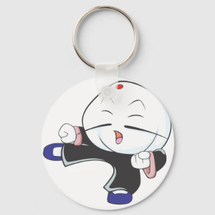 Niedliches Siopao KungFu Kriegskunst-Cartoon-Shirt Schlüsselanhänger