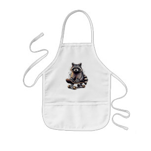Niedliches Skateboarding Raccoon Spaß Tierart Art Kinderschürze
