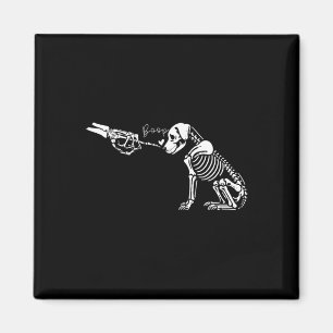 Niedliches Skelett Hand Boop Hund Sonniges Hallowe Magnet