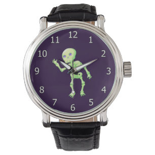 Niedliches Skelett Lärchenflecht Armbanduhr