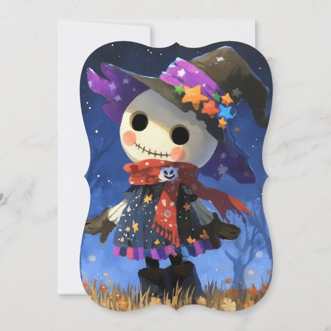 Niedliches Skelett Rotzunge Halloween Kinderdusche Einladung (Rückseite)