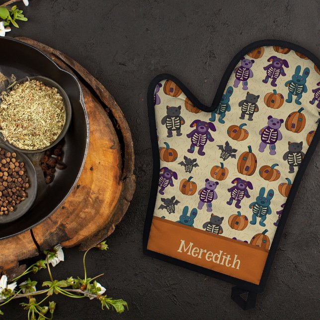 Niedliches Skelettmuster Ofenhandschuh (Von Creator hochgeladen)