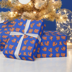 Niedliches Sketchelmuster von Monstern Geschenkpapier