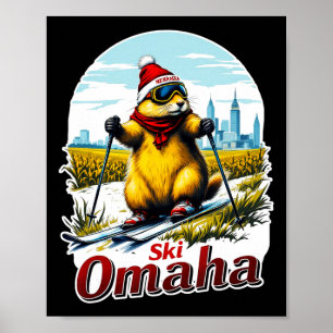 Niedliches Skiabenteuer in Omaha Groundhog Prairie Poster